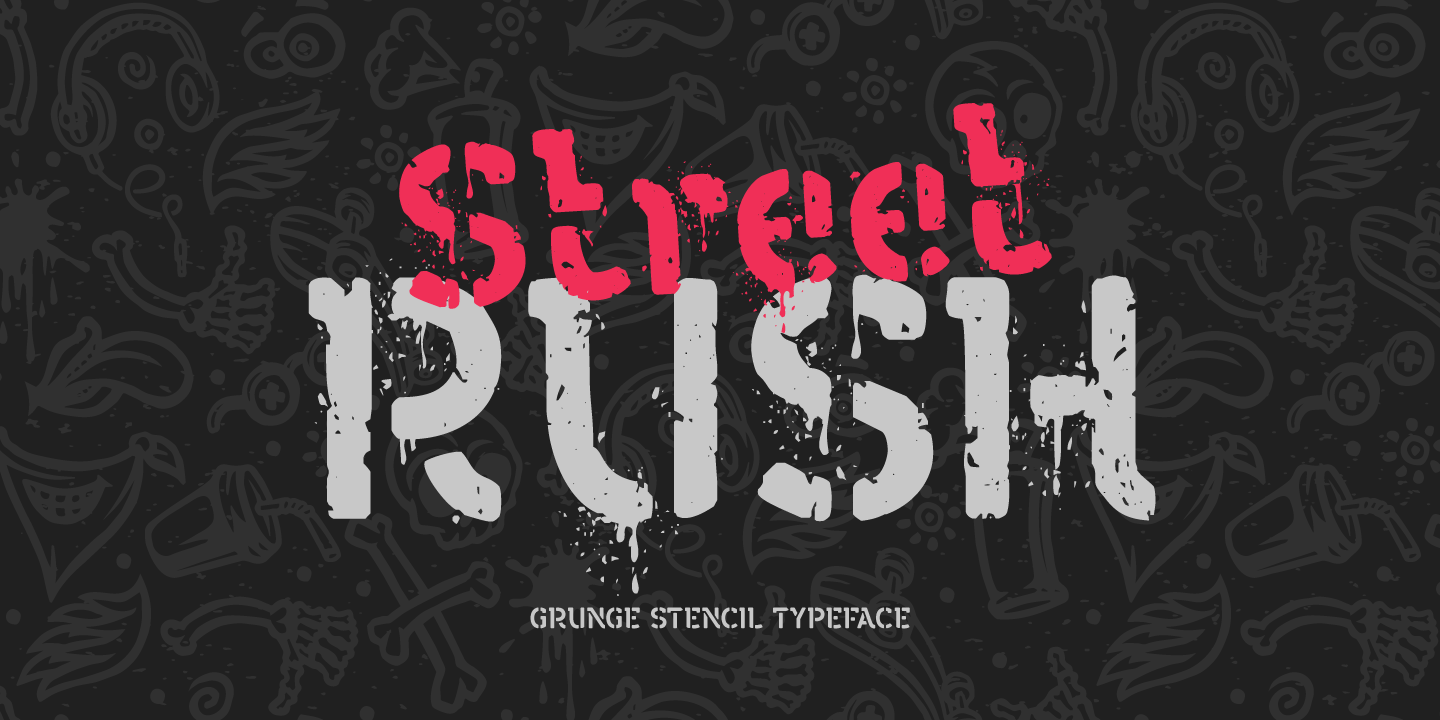 Street Rush Font preview
